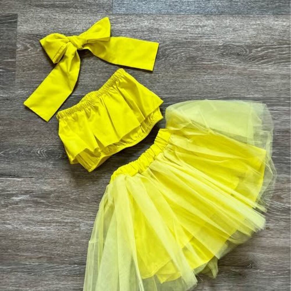 New 3 PCs Photo shoot Yellow outfit